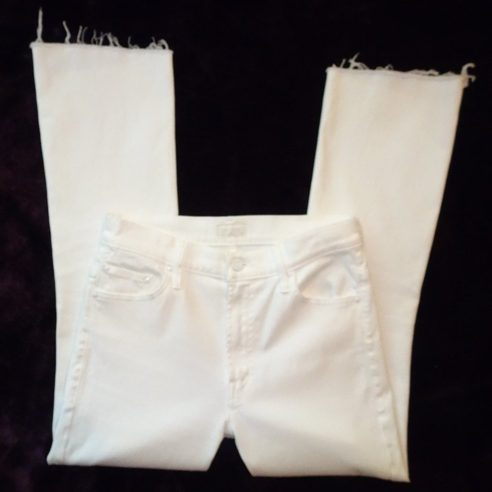 MOTHER Insider Crop Step Fray | White | VGUC | 27